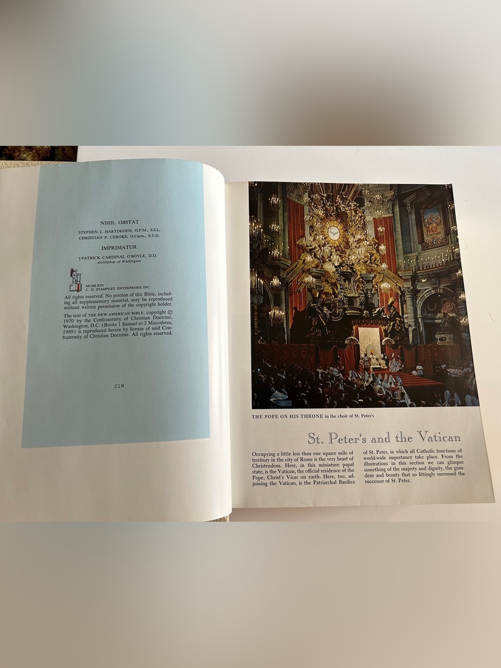 The New American Bible Catholic Family Edition 1970 Gilded Pages Vintage Rare - Picture 6 of 11
